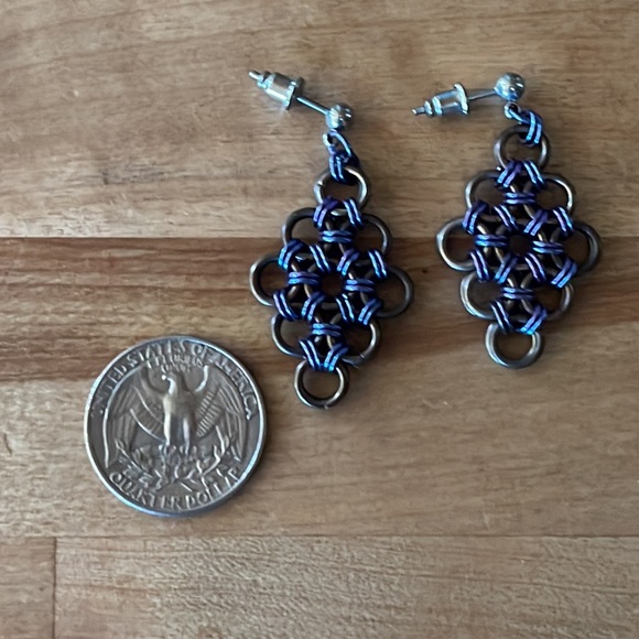 Chainmail earrings - Picture 3 of 4